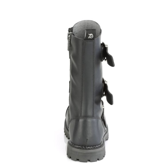 Gothic Combat Steel Toe Knee High Boots